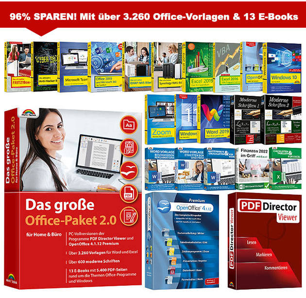 89% SPAREN! Das große Office Paket mit vielen tollen Vorlagen